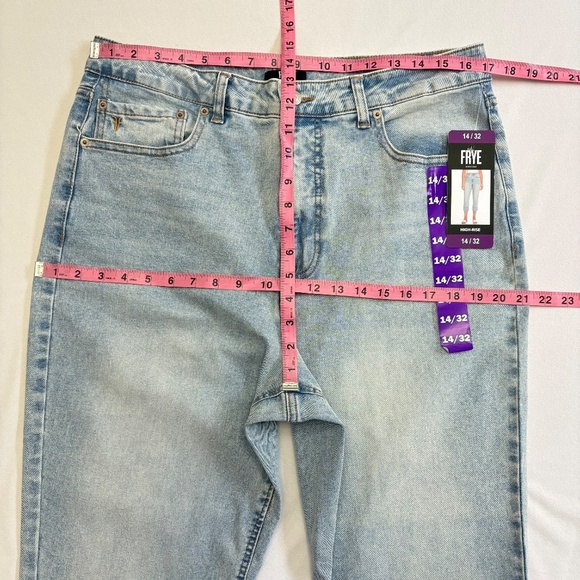 Frye Women's Cuffed Crop Jeans, Stretch, High Rise, Light Blue, Size 14, NWT - Picture 11 of 16